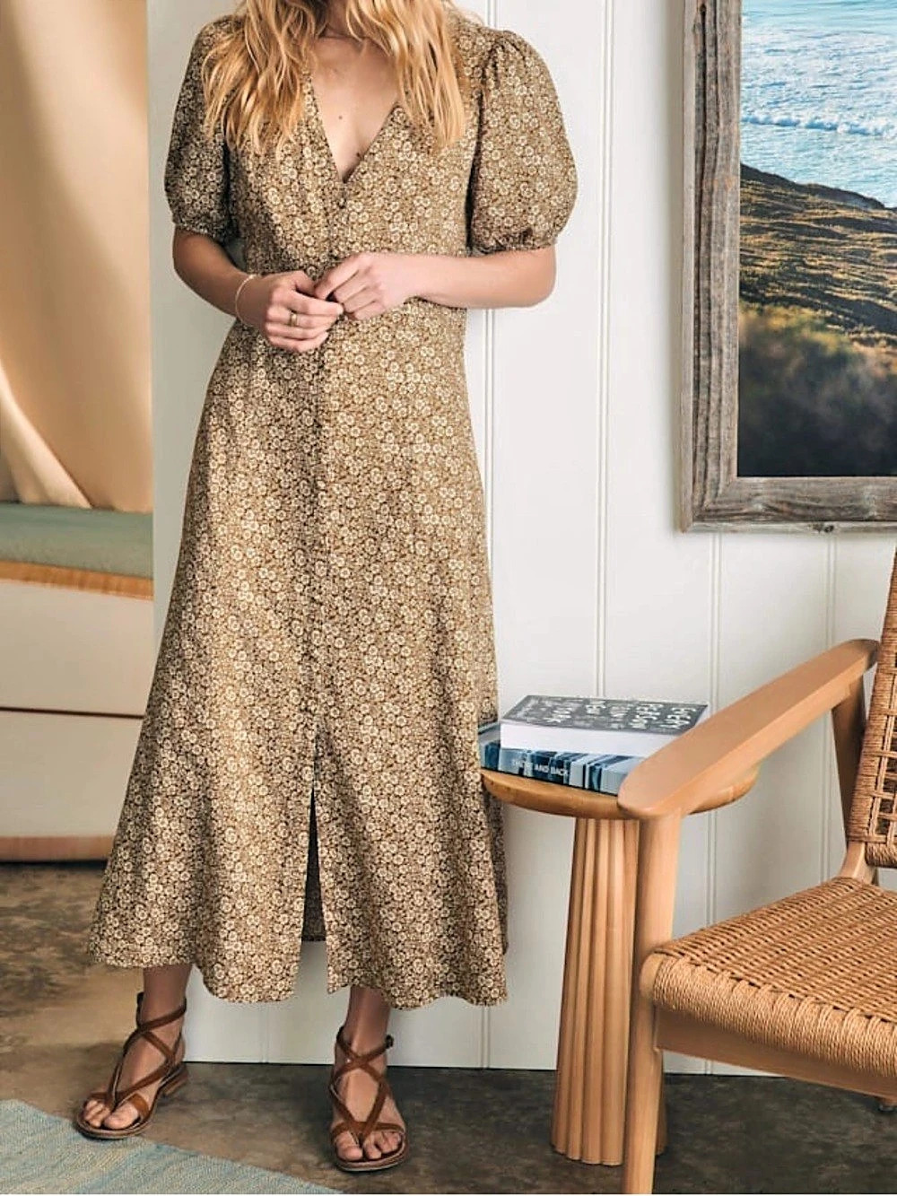 Faherty Havana Dress, extra small